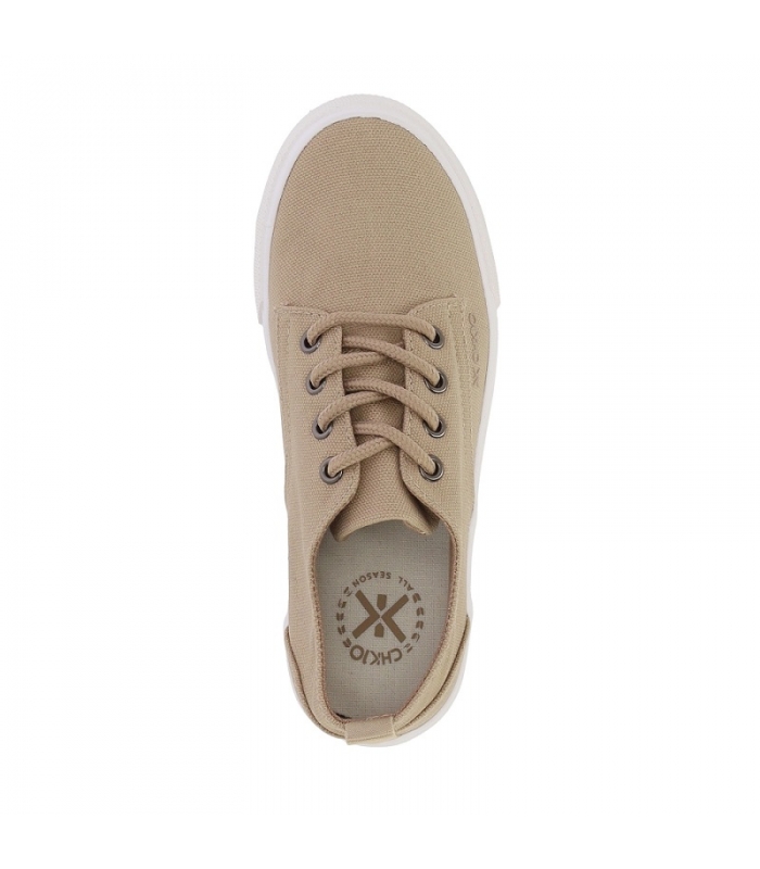 Zapato deportivo tejido taupe Chika10