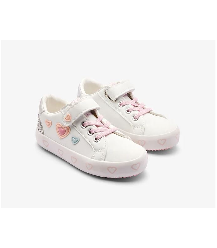 Zapatillas de corazones blanco-rosa Conguitos