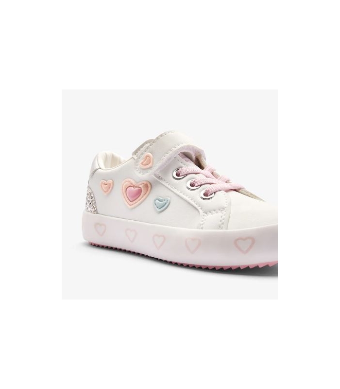 Zapatillas de corazones blanco-rosa Conguitos