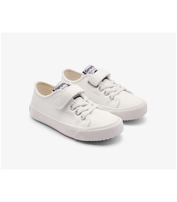 Zapatillas clásicas de polipiel blancas Conguitos