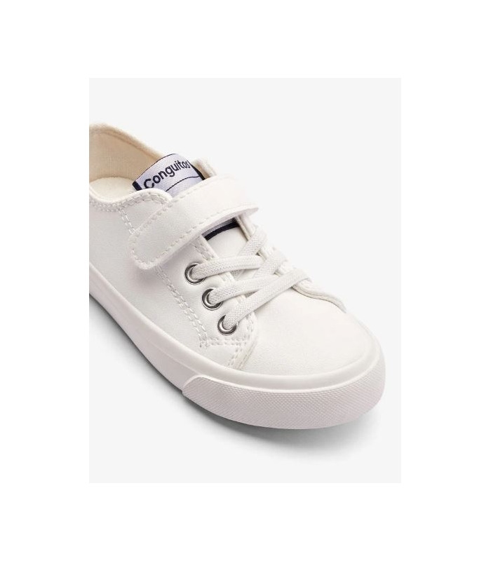 Zapatillas clásicas de polipiel blancas Conguitos
