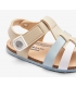 Sandalias beige-celeste RESPETUOSAS Conguitos