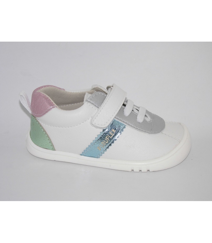 Deportivas blanco-colores metalizados respetuosas PIRUFLEX