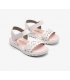 Sandalias blanco flores picadas Conguitos
