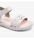 Sandalias blanco flores picadas Conguitos