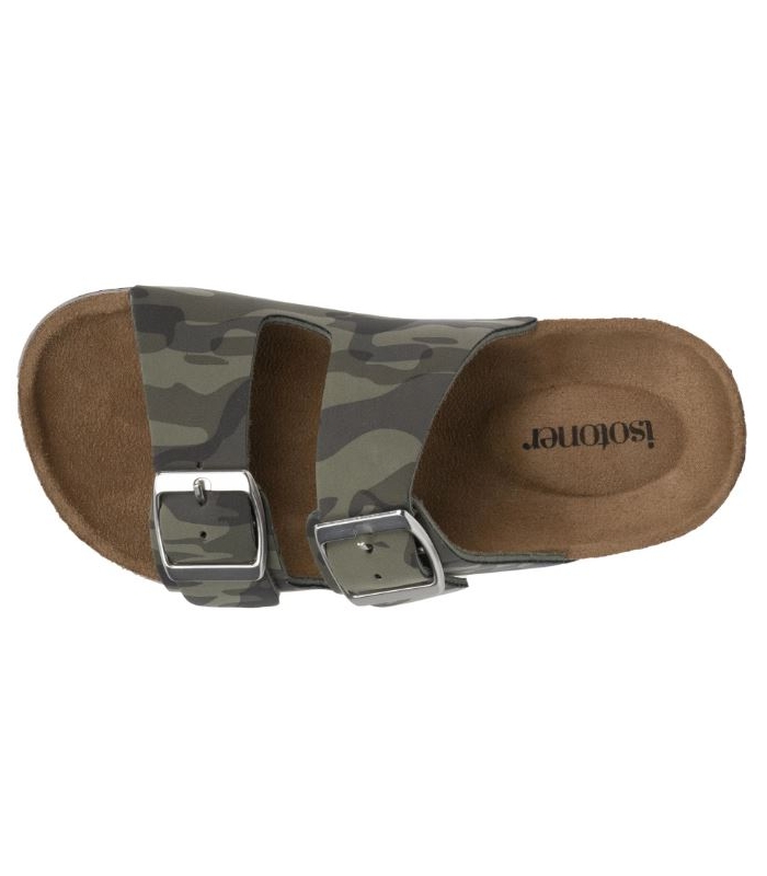 Sandalia bio doble hebilla camuflaje Isotoner