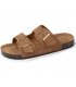 Chanclas dos hebillas camel Isotoner