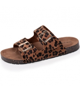 Chanclas dos hebillas leopardo Isotoner