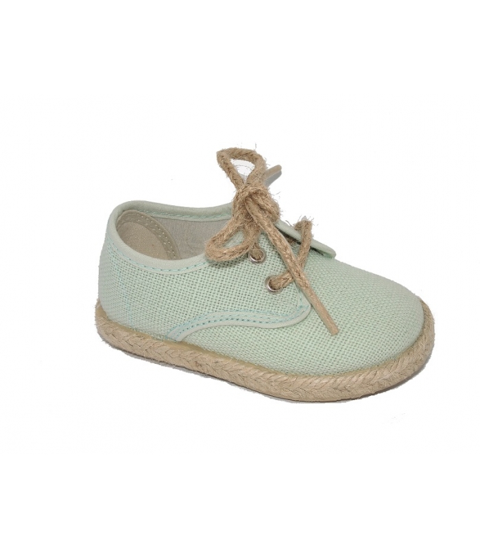 Lona lino verde agua con esparto