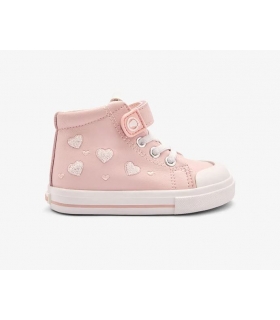 Zapatillas altas respetuosas en rosa con corazones Conguitos