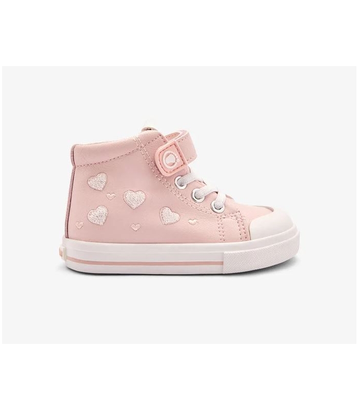 Zapatillas altas respetuosas en rosa con corazones Conguitos