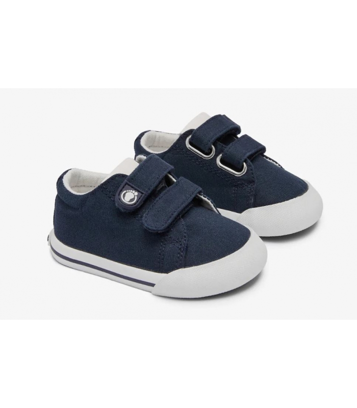 Zapatillas bebé BAREFOOT lona azul marino Conguitos