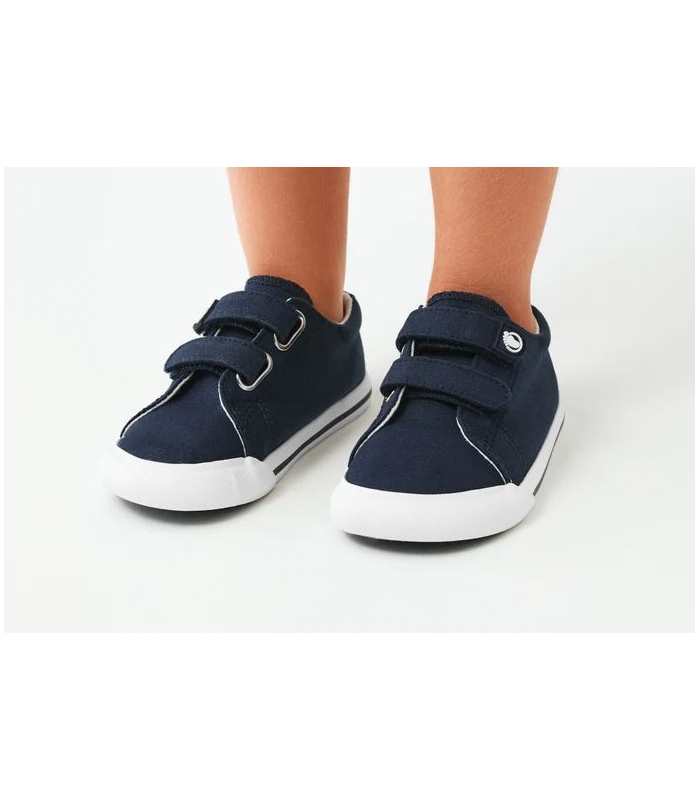 Zapatillas bebé BAREFOOT lona azul marino Conguitos