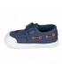 Náutico BAREFOOT en lona azul Chetto