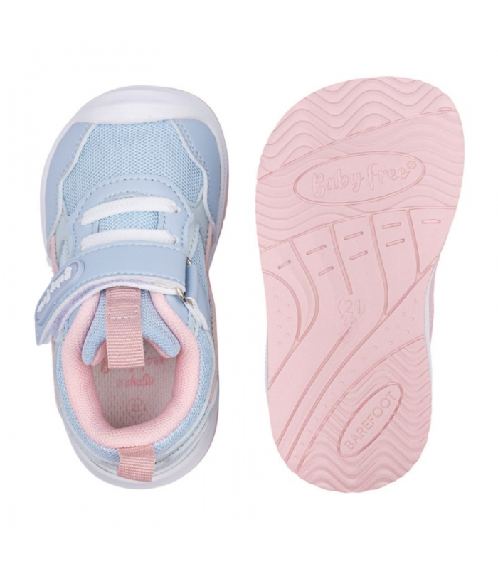 Deportivo BAREFOOT textil azul cielo-rosa Chetto