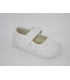 Merceditas BAREFOOT blancas puntitos multicolor Vulpeques