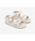 Sandalias blancas BAREFOOT Goflex tiras corazones