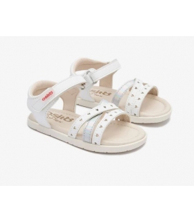 Sandalias blancas BAREFOOT Goflex tiras corazones