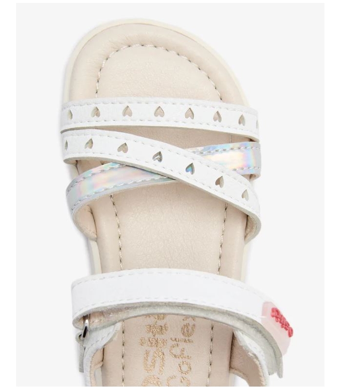 Sandalias blancas BAREFOOT Goflex tiras corazones