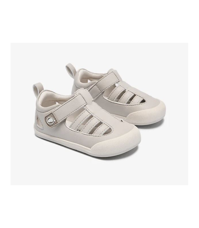 Sandalias de bebé beige BAREFOOT Conguitos
