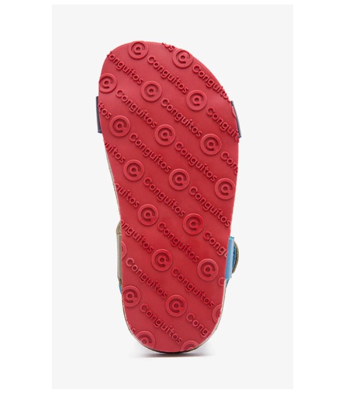 Sandalias bio tiras azul-rojo Conguitos