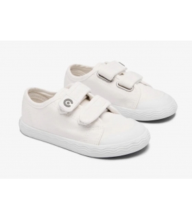 Zapatillas BAREFOOT lona blanca Conguitos