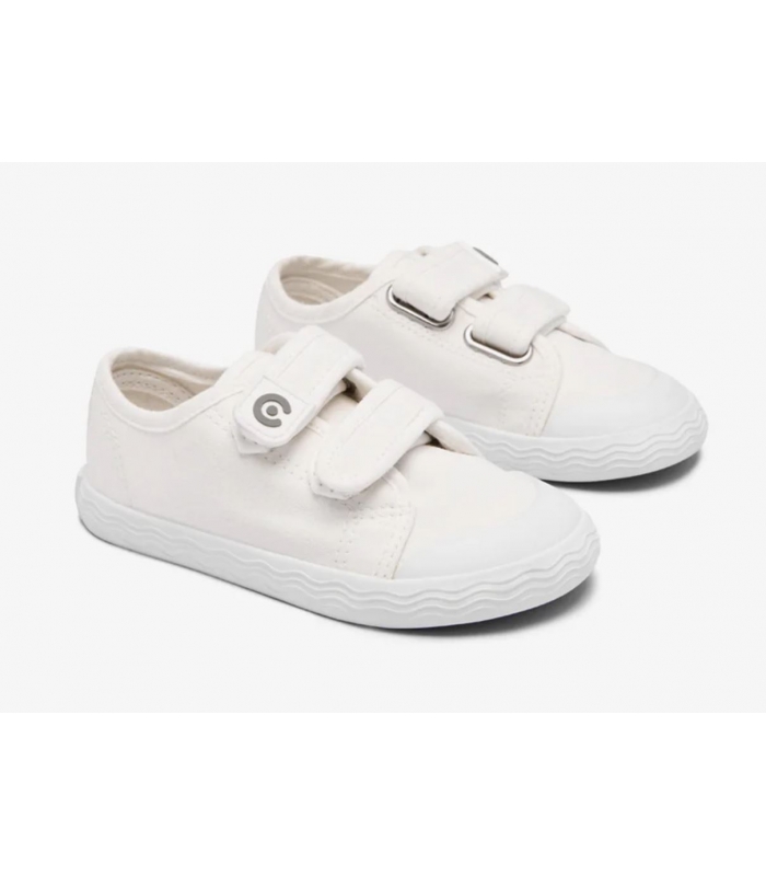 Zapatillas BAREFOOT lona blanca Conguitos