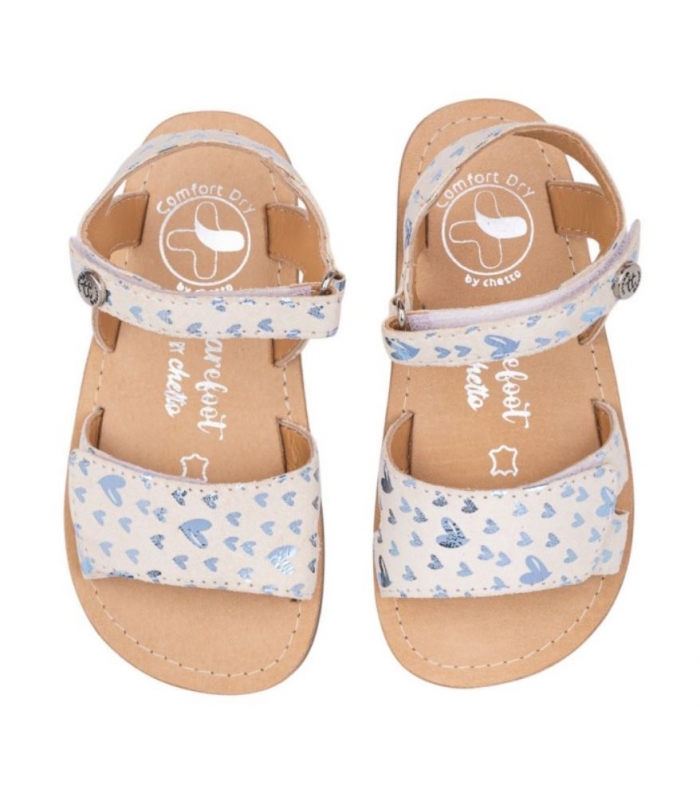 Sandalia BAREFOOT corazones Chetto
