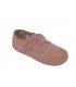 Zapato suede maquillaje con picados lazo-cordón
