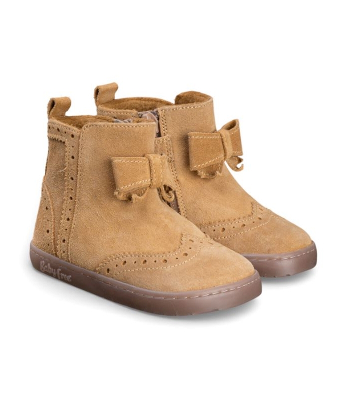 Bota BAREFOOT piel camel con lazo Chetto